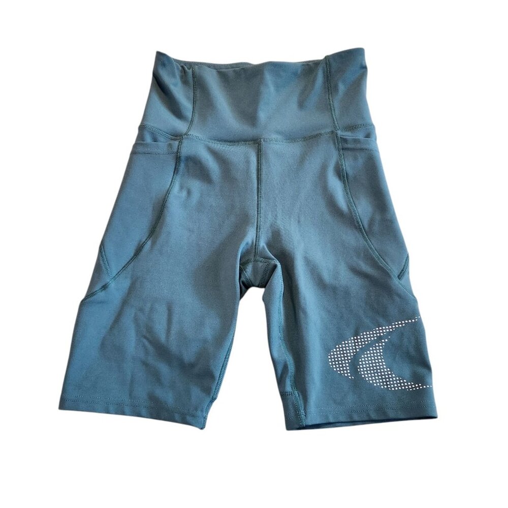 TKO Shorts Performance Heavyweight Bicycle Athleisure Green Womens Medium EUC‎